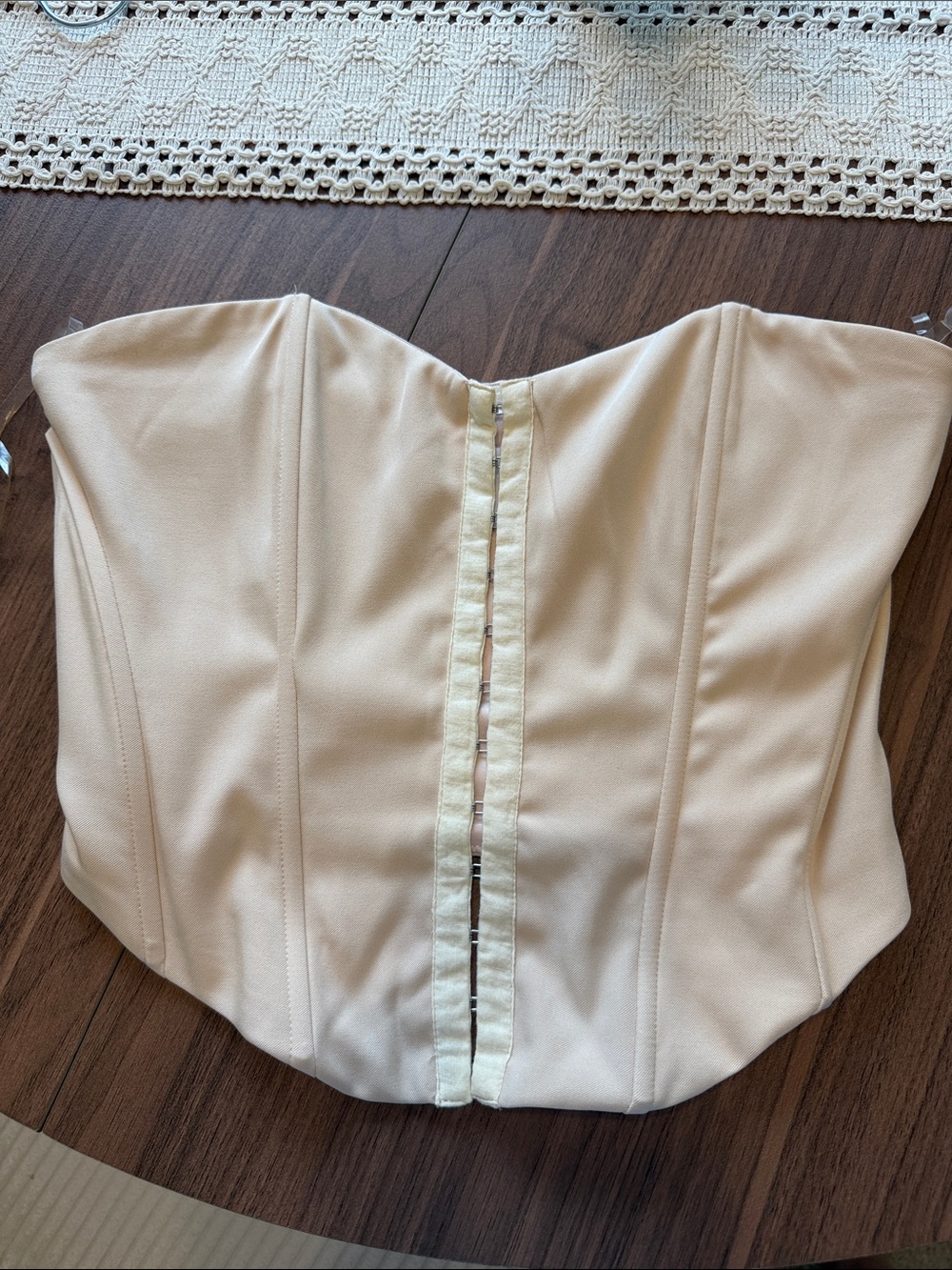 Princess Polly Blush Satin Corset Top